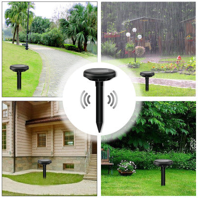 Pack Solar Powered Ultrasonic Snake Repellent For Yard Garden