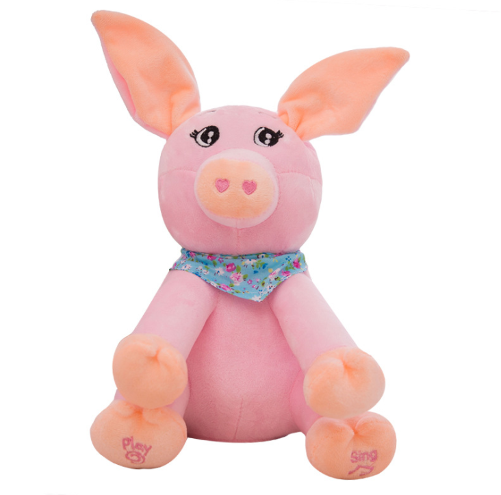 Peek-A-Boo Elephant Plush Toy Children'S Educational Electric