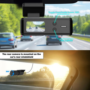 4K Wifi Dual Lens Dash Cam With Night Vision Parking Monitor 1005008032935513-With RC HK GPS-None