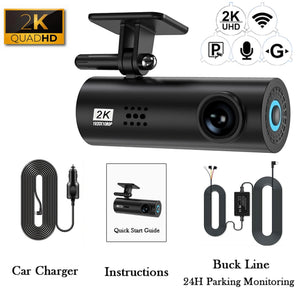 4K Wifi Mini Front Dash Cam With Night Vision Parking Monitor 1005008812410281-4K DVR Hardwire kit-128G