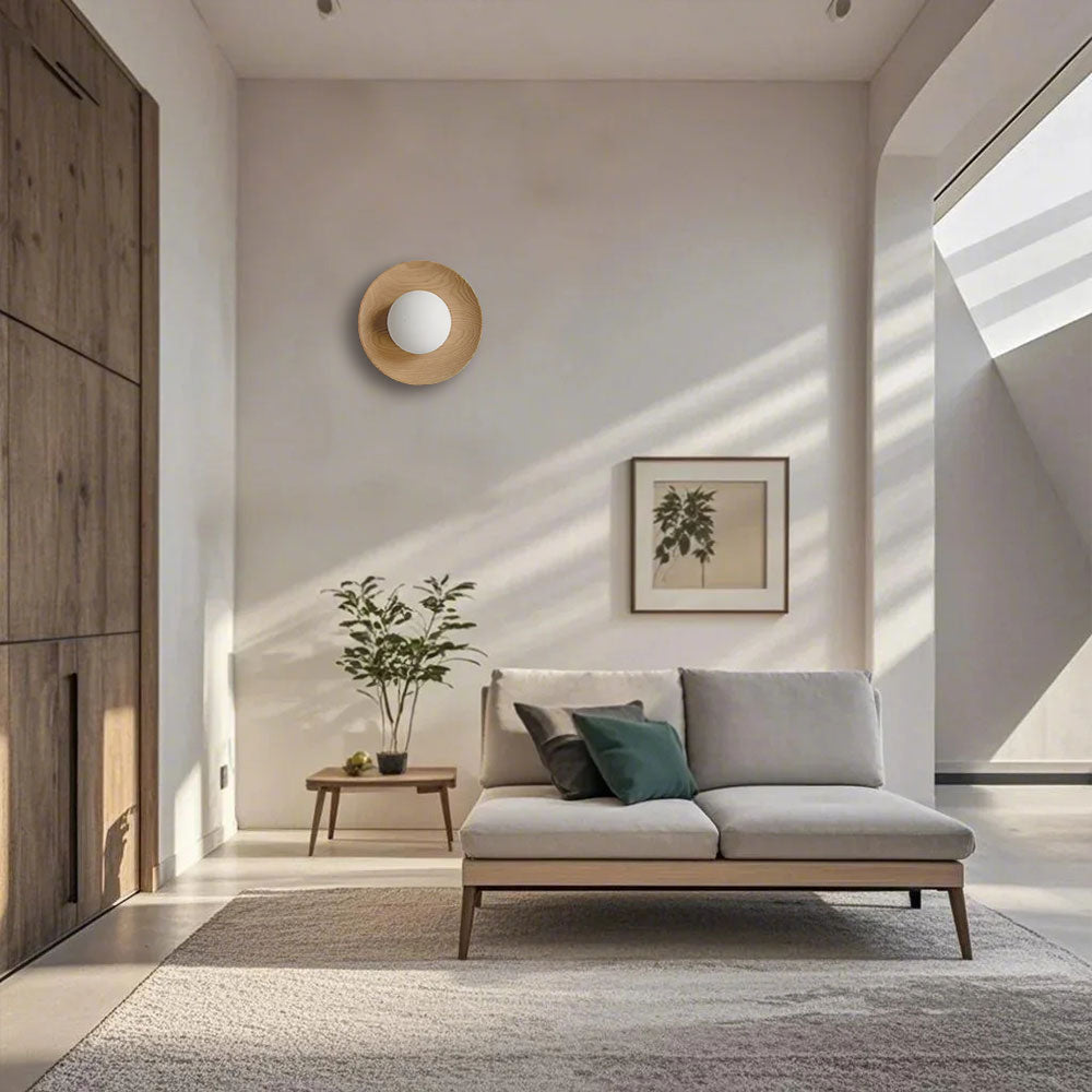 Natural Simple Wood Wall Light