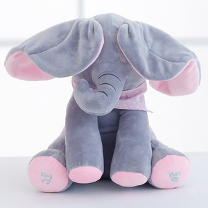Peek-A-Boo Elephant Plush Toy Children'S Educational Electric