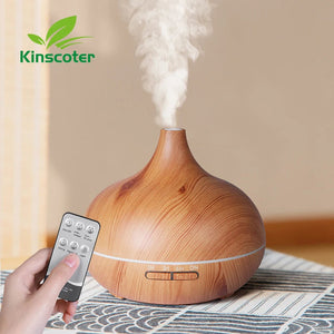 500Ml Ultrasonic Essential Oil Diffuser With Remote Control And 7 Colors 1005005230244904-Light Wood 500ml-EU Adapter