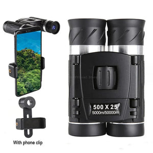 500X25 Compact Waterproof Binoculars With Bak4 Prism And Central Focus 1005006749140522-Black Set