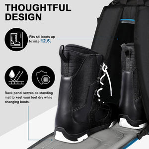 50L Waterproof Ski Boot Bag Backpack With Compartments And Ski Carry Straps 1005007348303295-al