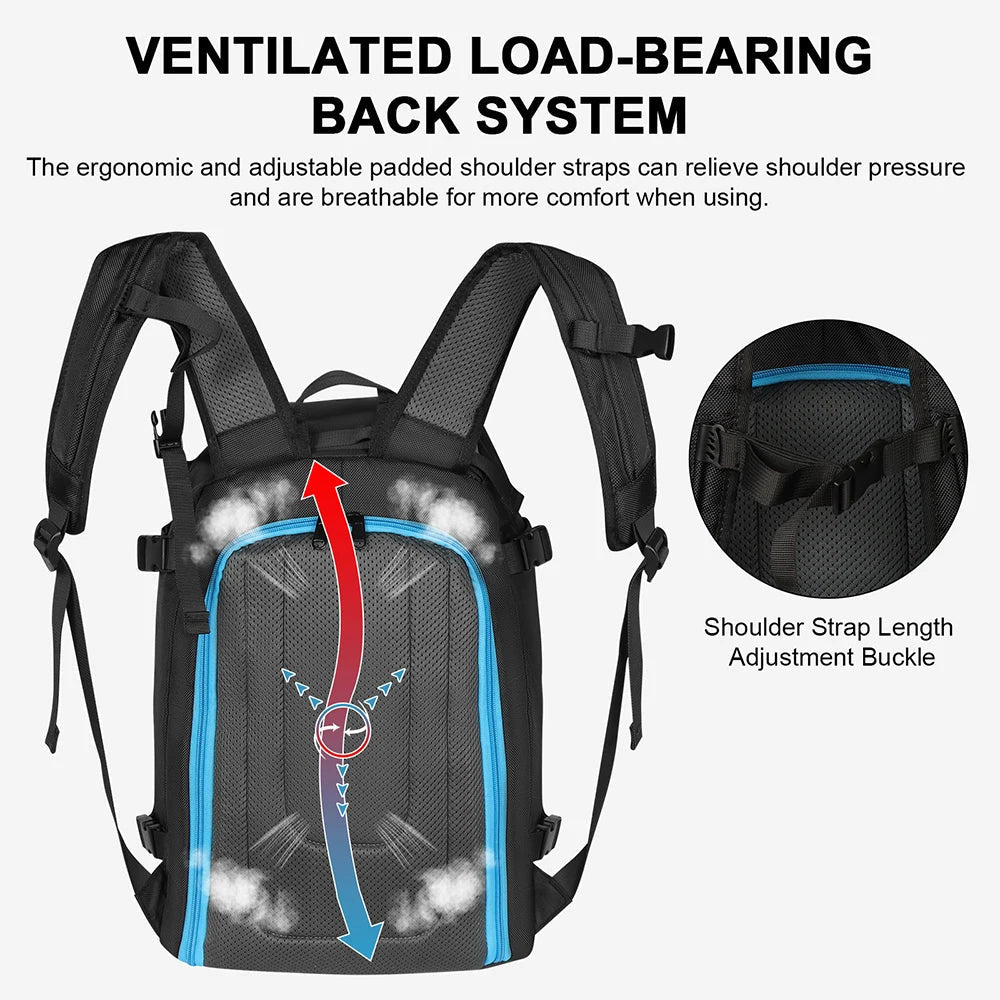 50L Waterproof Ski Boot Bag Backpack With Compartments And Ski Carry Straps 1005007348303295-al