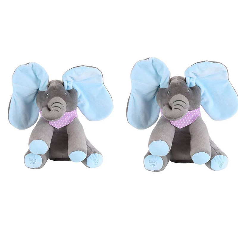 Peek-A-Boo Elephant Plush Toy Children'S Educational Electric