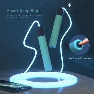 Glowing Skipping Rope - Adjustable Luminous Exercise For Fitness