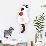 Cute Cat Wall Clock with Swinging Tail for Home Decor