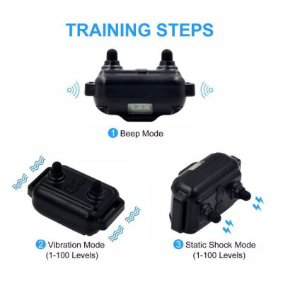 Rechargeable Waterproof Electric Dog Bark Collar With Remote Control For All Size Dogs