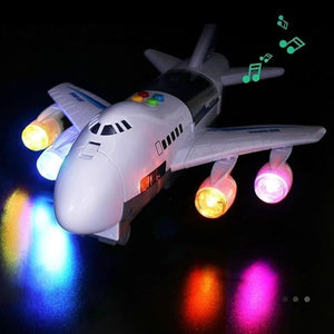 Musical Children's Toy Aircraft With Storytelling and Car Slide