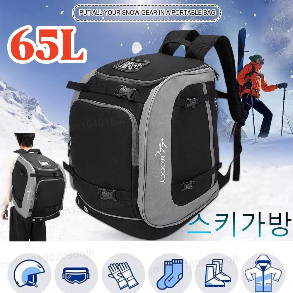 65L Ski Boot Backpack With Helmet Pocket And Adjustable Straps 1005010439239866-al