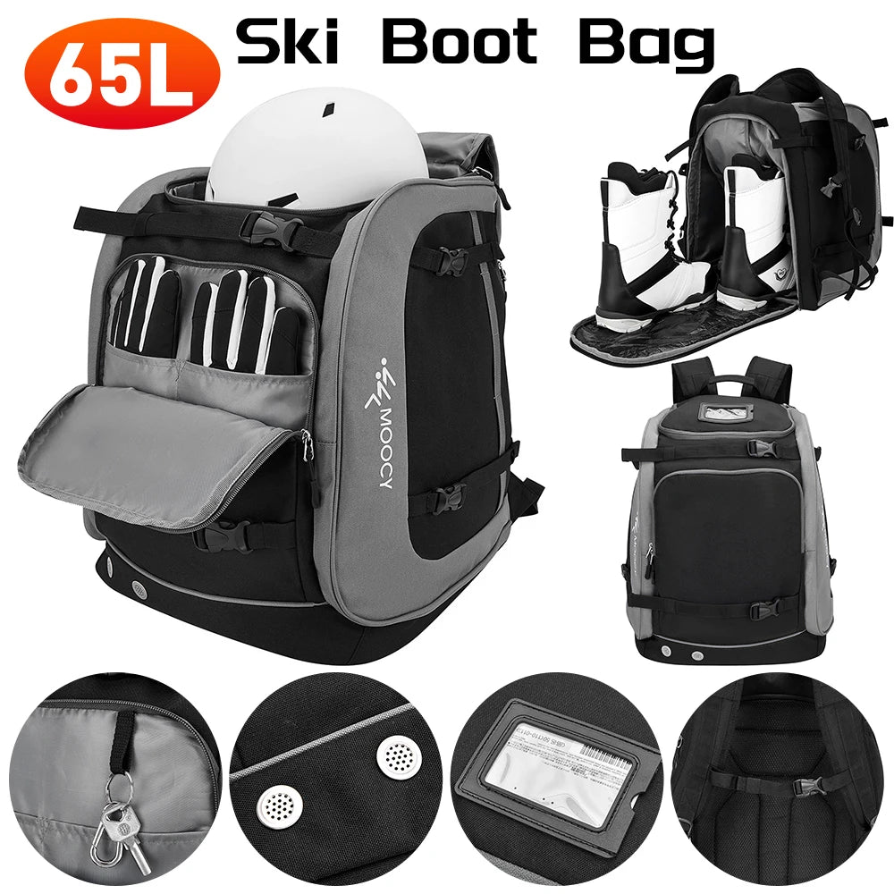 65L Ski Boot Backpack With Helmet Pocket And Adjustable Straps 1005010439239866-al
