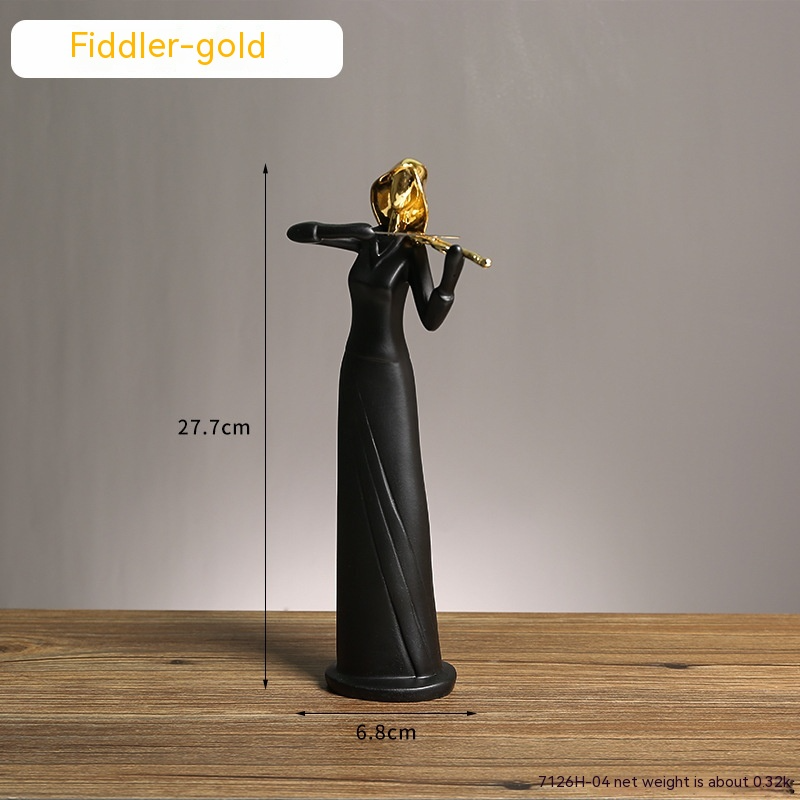 Scandinavian Minimalist Abstract Music Dance Figure Ornament For Home Decor
