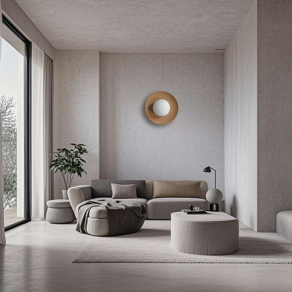 Natural Simple Wood Wall Light