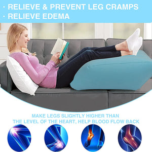 2-In-1 Leg &Amp; Knee Relief Wedge Cushion With Deluxe Valve Upgrade