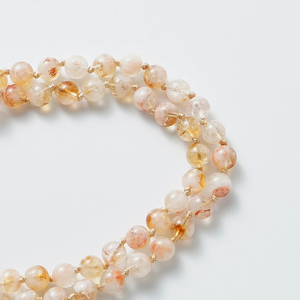 8Mm Citrine 108 Bead Mala Necklace And Bracelet Set 1005006332996748-no Bracelet