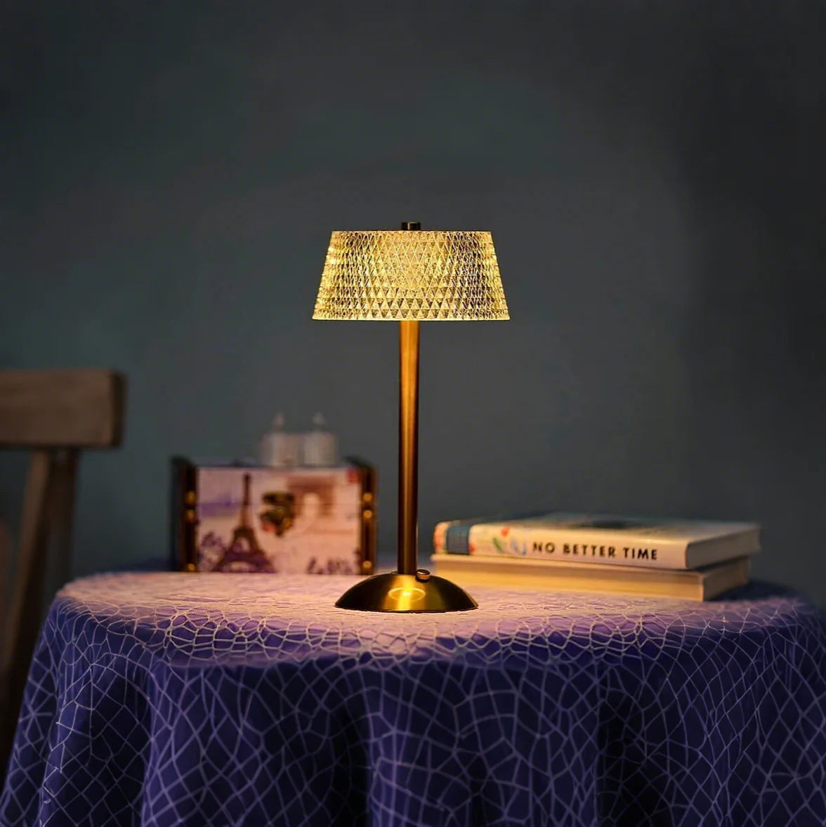 Modern Crystal Metal Table Lamp