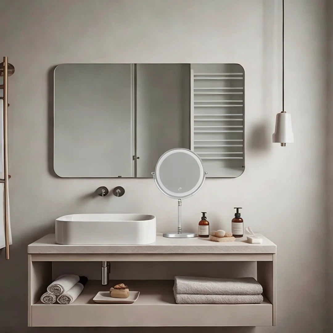 Glarefusion Three-tone Dimming Wall-mounted Makeup Mirror