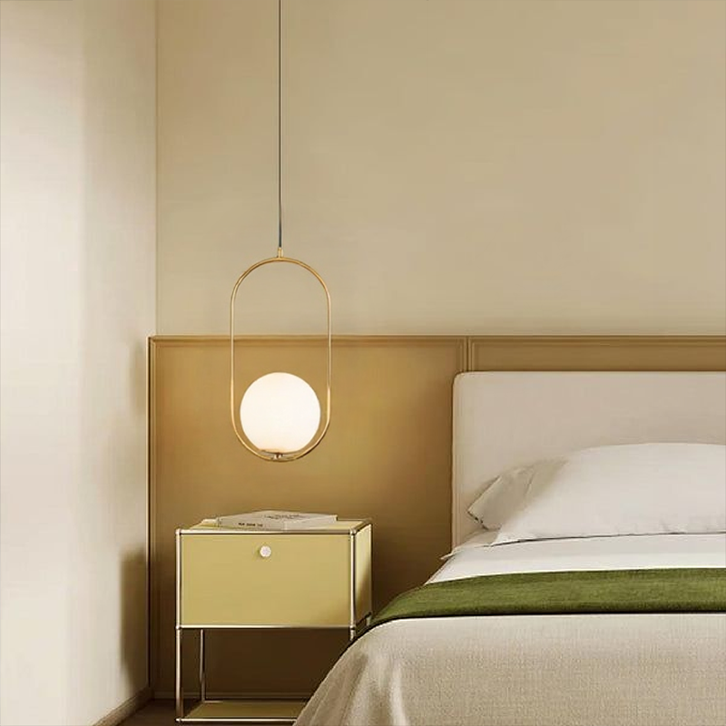 Glarefusion Modern Frosted Glass Ball Chandelier
