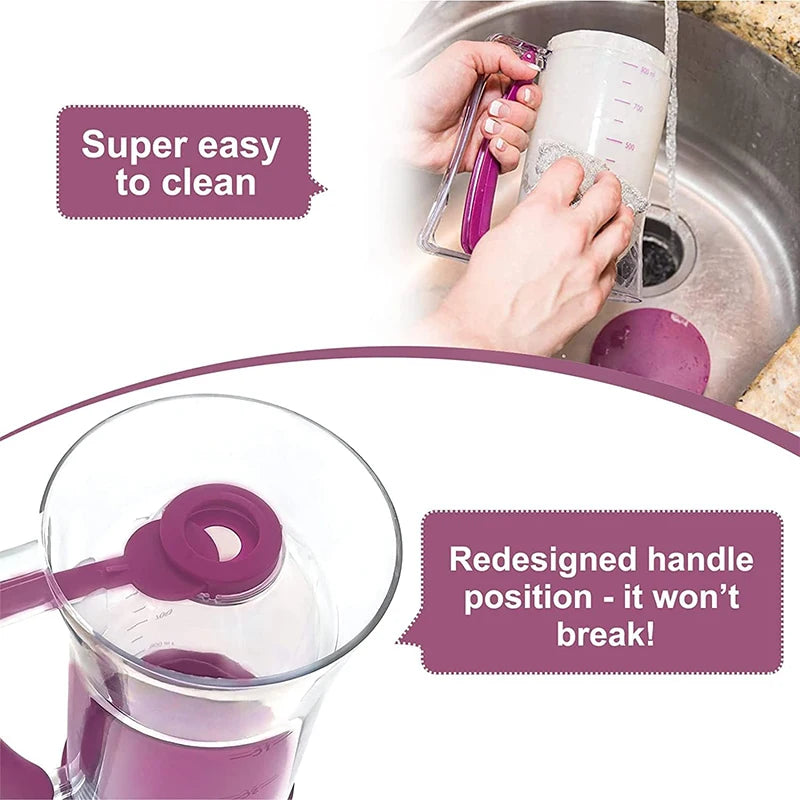 900 Ml Pancake Batter Dispenser With Measuring Label For Baking 1005005902908313-1 Piece