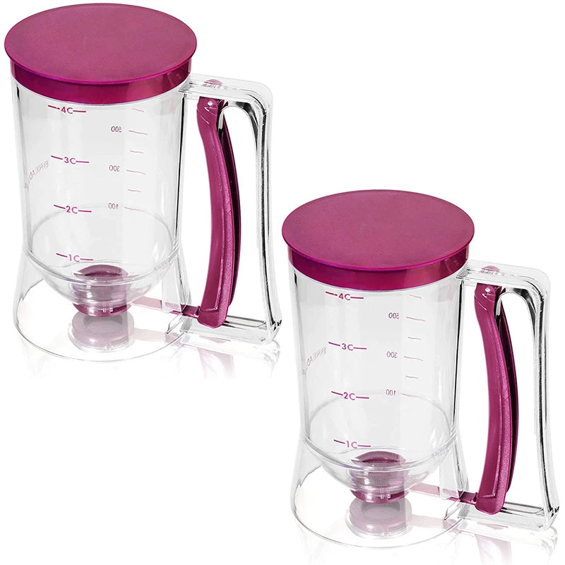 900 Ml Pancake Batter Dispenser With Measuring Label For Baking 1005005902908313-1 Piece