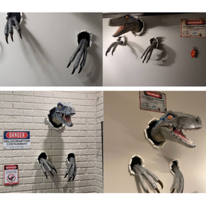 3D Wall Mount Dinosaur Bust Sculpture