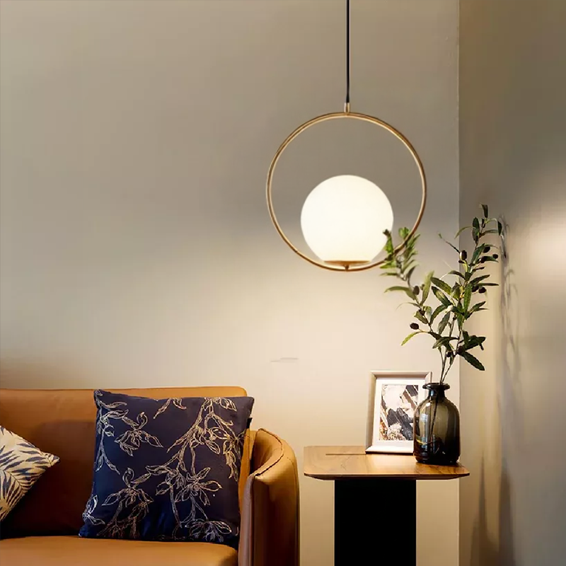 Glarefusion Modern Frosted Glass Ball Chandelier