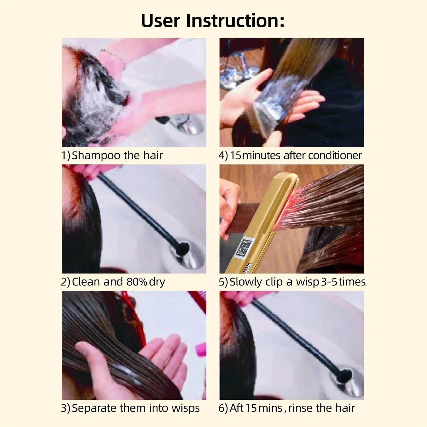 Infrared Ultrasonic Cold Hair Care Iron for Damage Repair