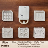 10-In-1 Electric Waffle Maker And Sandwich Grill
