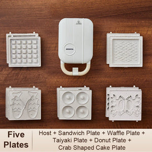 10-In-1 Electric Waffle Maker And Sandwich Grill