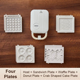10-In-1 Electric Waffle Maker And Sandwich Grill