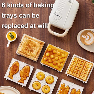 10-In-1 Electric Waffle Maker And Sandwich Grill