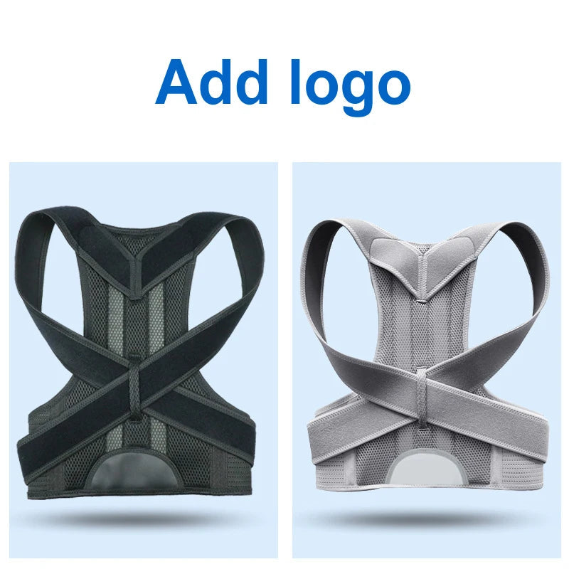 Adjustable Back And Shoulder Posture Corrector Brace With Lumbar Belt 1005005931675784-Silver-XXXXL