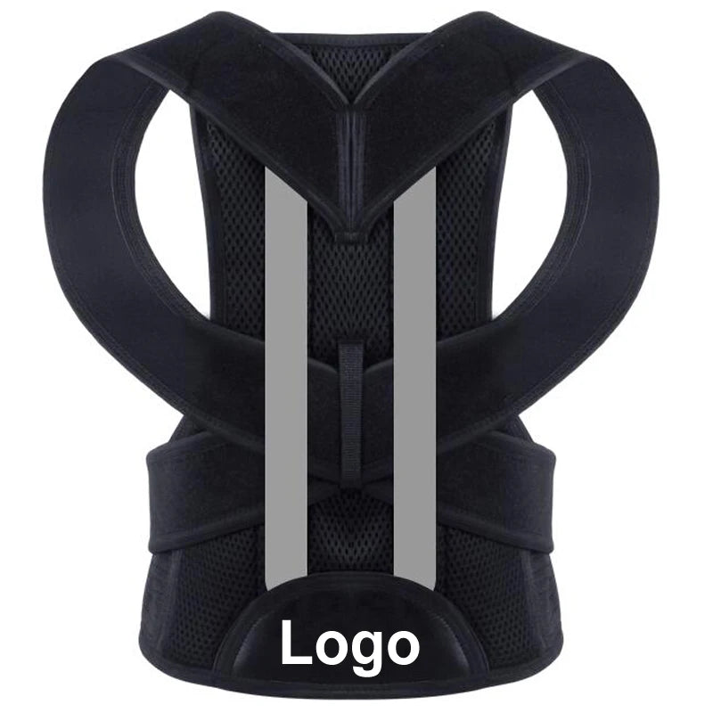 Adjustable Back And Shoulder Posture Corrector Brace With Lumbar Belt 1005005931675784-Silver-XXXXL