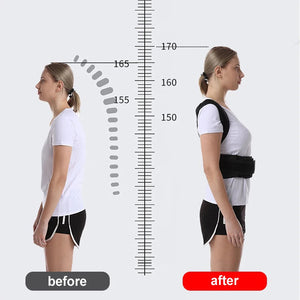 Adjustable Back And Shoulder Posture Corrector Brace With Lumbar Belt 1005005931675784-Silver-XXXXL
