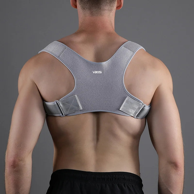 Adjustable Back Posture Corrector Brace For Shoulder And Spine Support 1005010346227230-Black-XXL