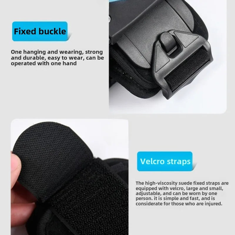 Adjustable Hinged Knee Brace With Range Of Motion Fixation Support 1005008778692613-A-Black-Strapless