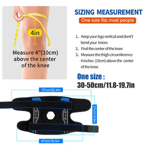 Adjustable Knee Brace Sleeve With Side Stabilizers And Eva Pad 1005003902590669-1 PC Black Blue
