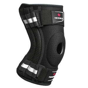 Adjustable Knee Brace Support With Side Stabilizers And Open Patella Design 1005006994760639-S
