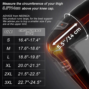 Adjustable Knee Brace Support With Side Stabilizers And Open Patella Design 1005006994760639-S