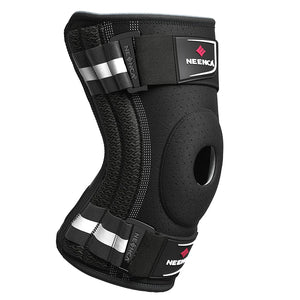 Adjustable Knee Brace Support With Side Stabilizers And Open Patella Design 1005006994760639-S