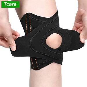Adjustable Knee Brace With Dual Spring Stabilizers For Pain Relief 1005007432248531-Black-M