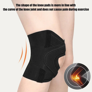 Adjustable Knee Brace With Dual Spring Stabilizers For Pain Relief 1005007432248531-Black-M