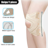Adjustable Knee Brace With Dual Spring Stabilizers For Pain Relief 1005007432248531-Black-M