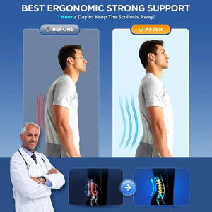 Adjustable Lumbar Back Brace Belt With Six Stays For Pain Relief 1005006345174189-Type-1-Black-M