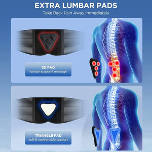 Adjustable Lumbar Back Brace Belt With Six Stays For Pain Relief 1005006345174189-Type-1-Black-M