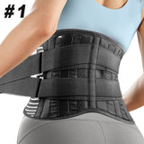 Adjustable Lumbar Back Brace Belt With Six Stays For Pain Relief 1005006345174189-Type-1-Black-M