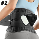 Adjustable Lumbar Back Brace Belt With Six Stays For Pain Relief 1005006345174189-Type-1-Black-M