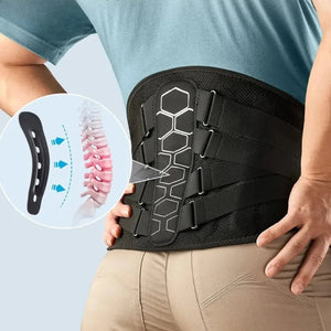 Adjustable Lumbar Back Brace Belt With Soft Pad And Mesh Support 1005009494932785-XL